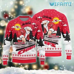 Chiefs Christmas Sweater DJ Santa Claus Kansas City Chiefs Gift