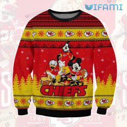 Chiefs Christmas Sweater Goofy Mickey Donald Kansas City Chiefs Gift