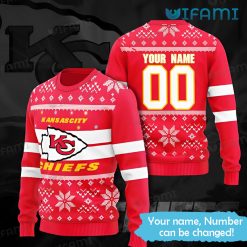 Chiefs Christmas Sweater Heart Pattern Custom Kansas City Chiefs Gift