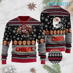 Chiefs Christmas Sweater Mascot Football Helmet Kansas City Chiefs Gift