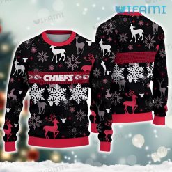 Chiefs Christmas Sweater Reindeer Snowflake Kansas City Chiefs Gift