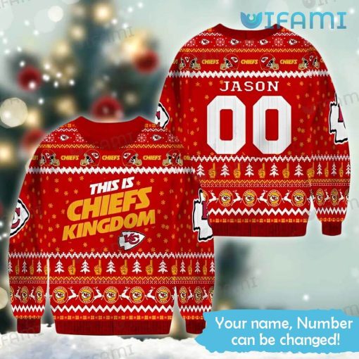 Chiefs Christmas Sweater This Is Chiefs Kingdom Custom Kansas City Chiefs Gift