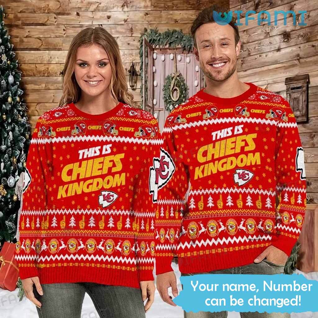 Chiefs Christmas Sweater Big Logo Kansas City Chiefs Gift - Personalized  Gifts: Family, Sports, Occasions, Trending