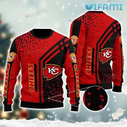 Chiefs Christmas Sweater Triangle Pattern Kansas City Chiefs Gift