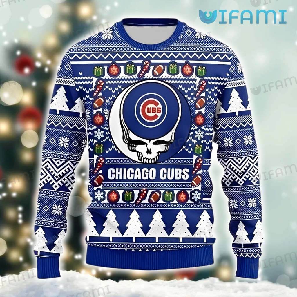 Cubs Christmas Sweater Grateful Dead Bauble Chicago Cubs Gift -  Personalized Gifts: Family, Sports, Occasions, Trending