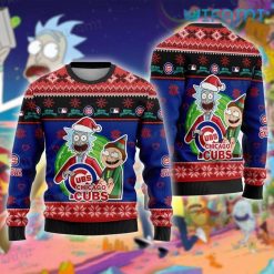 Cubs Christmas Sweater Rick Morty Chicago Cubs Gift