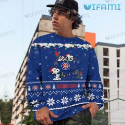 Cubs Christmas Sweater Snoopy Doghouse Chicago Cubs Present men