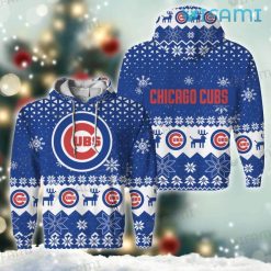 Cubs Christmas Sweater Triangle Pattern Chicago Cubs Gift