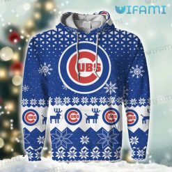 Cubs Christmas Sweater Triangle Pattern Chicago Cubs Hoodie