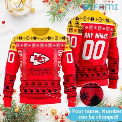 Custom Chiefs Christmas Sweater Football Field Kansas City Chiefs Gift