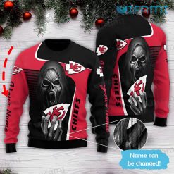 Custom Chiefs Christmas Sweater Grim Reaper Kansas City Chiefs Gift