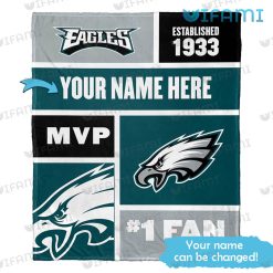 Custom Eagles Blanket Colorblock No1 Fan Philadelphia Eagles Gift