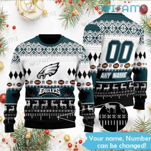 Custom Eagles Christmas Sweater Football Philadelphia Eagles Gift