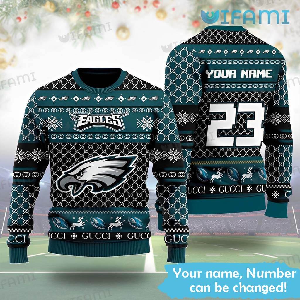 Experience the Ultimate Ugly Sweater: Eagles Gucci Pattern Gift!