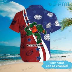 Custom Gators Hawaiian Shirt Star Mascot Florida Gators Present Back