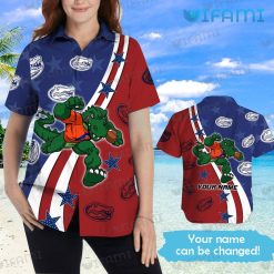 Custom Gators Hawaiian Shirt Star Mascot Florida Gators Present Beach