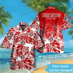 Custom OSU Hawaiian Shirt Monstera Deliciosa Ohio State Buckeyes Gift