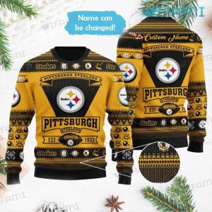 Custom Steelers Christmas Sweater EST 1933 Pittsburgh Steelers Gift