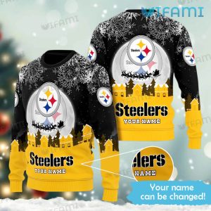 Custom Steelers Ugly Sweater Christmas Village Pittsburgh Steelers Gift