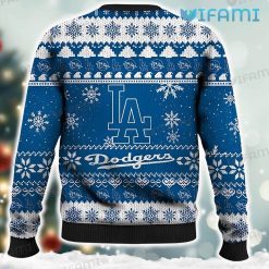 Dodgers Christmas Sweater Baby Yoda Lights Los Angeles Dodgers Present Back