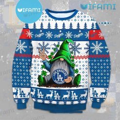Dodgers Christmas Sweater Gnome Peace Sign Los Angeles Dodgers Gift