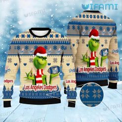 Dodgers Christmas Sweater Grinch Logo Pattern Los Angeles Dodgers Gift