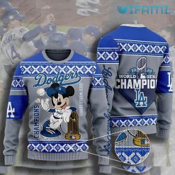 Dodgers Christmas Sweater Mickey World Series Champions 2020 Los Angeles Dodgers Gift