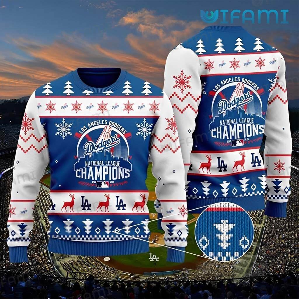 Get festive with our Dodgers Ugly Sweater