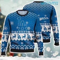 Dodgers Christmas Sweater Triangle Pattern Los Angeles Dodgers Gift