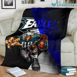 Eagles Blanket Black Blue Mascot Philadelphia Eagles Present