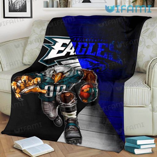 Eagles Blanket Black Blue Mascot Philadelphia Eagles Gift