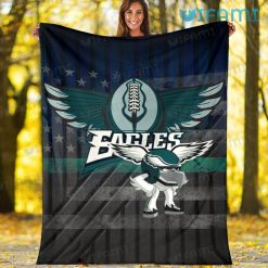 Eagles Blanket Eagle Wearing Helmet Football Wings Philadelphia Eagles Gift For Fans