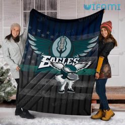 Eagles Blanket Eagle Wearing Helmet Football Wings Philadelphia Eagles Present For Fan
