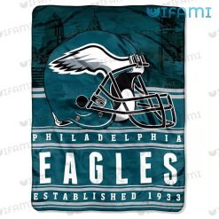 Eagles Blanket Skyline Football Helmet Philadelphia Eagles Gift
