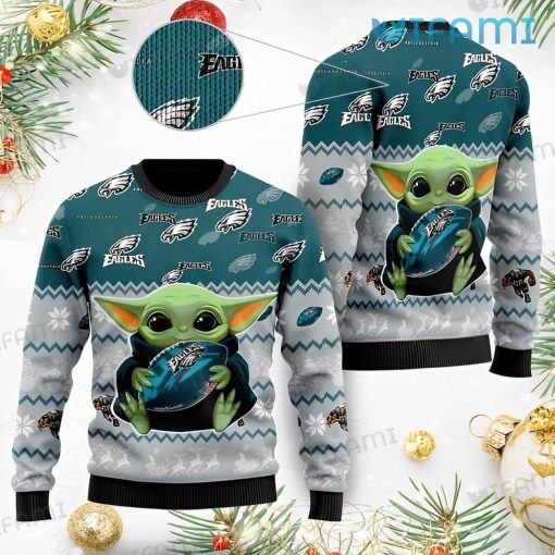 Eagles Christmas Sweater Baby Yoda Football Philadelphia Eagles Gift