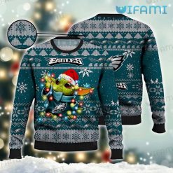 Eagles Christmas Sweater Baby Yoda Lights Philadelphia Eagles Gift