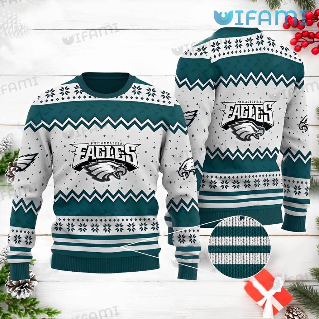 Introducing the Perfect Gift: Ugly Sweater with Eagles Chevron Pattern