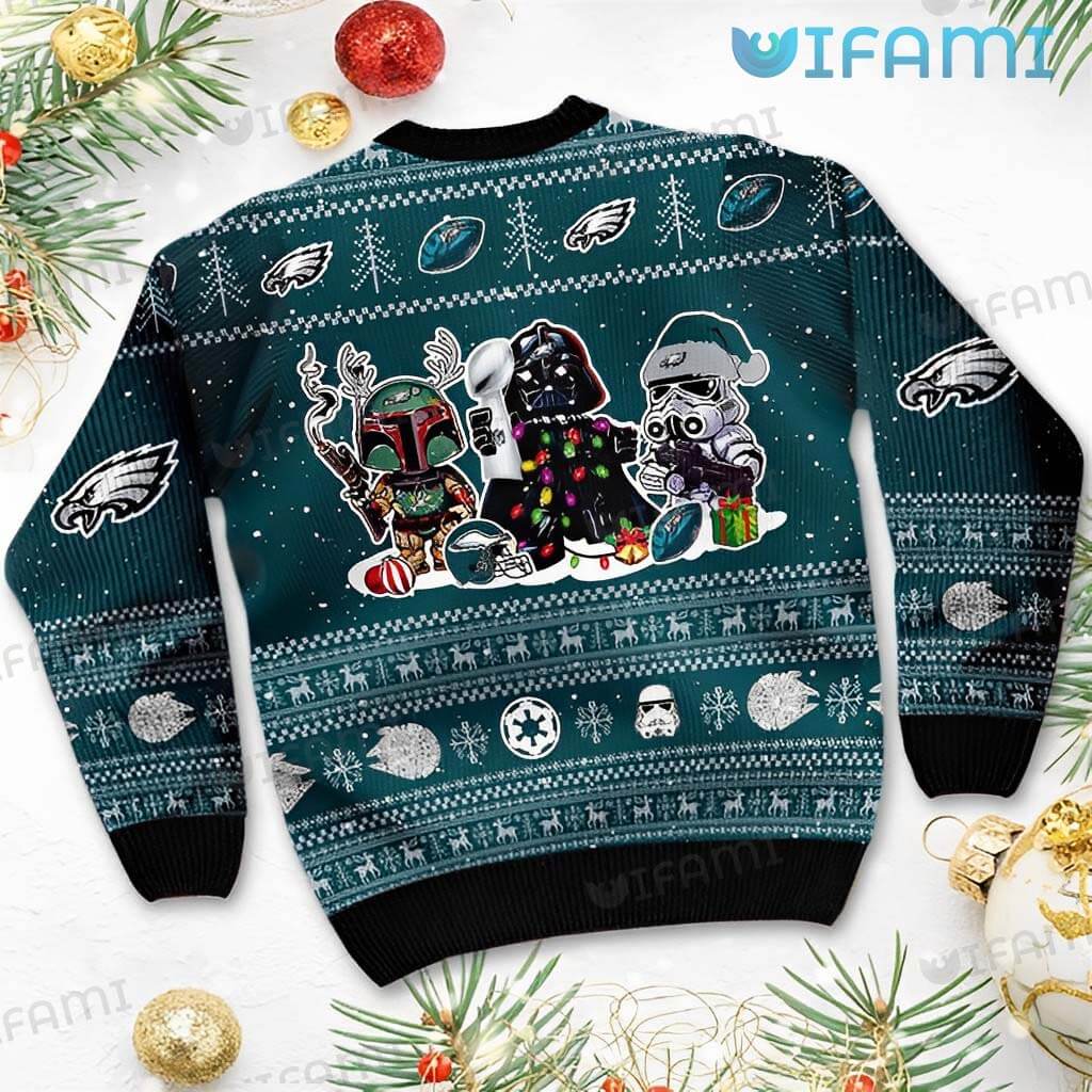 Eagles Christmas Sweater Darth Vader Boba Fett Stormtrooper Philadelphia Eagles Gift