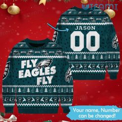 Eagles Christmas Sweater Fly Eagles Fly Custom Philadelphia Eagles Gift