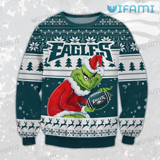 Eagles Christmas Sweater Grinch Hug Football Philadelphia Eagles Gift