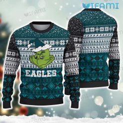 Santa Grinch Philadelphia Eagles Christmas Shirt Ls Hoodie - Q-Finder  Trending Design T Shirt