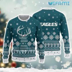 Eagles Christmas Sweater Santa Skull Pattern Philadelphia Eagles Gift