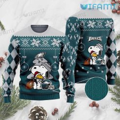 Eagles Christmas Sweater Woodstock Snoopy Football Helmet Philadelphia Eagles Gift
