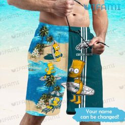 Eagles Hawaiian Shirt Beach Bart Simpson Surfing Custom Philadelphia Eagles Short