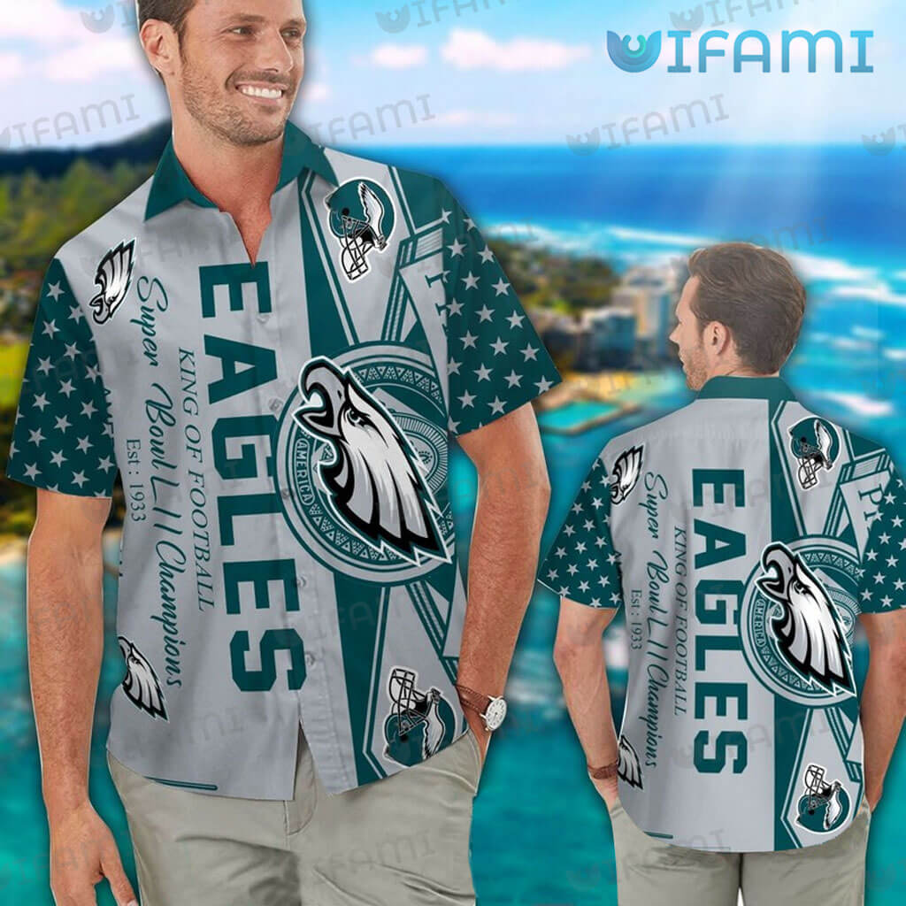 Eagles Hawaiian Shirt Budweiser Label Philadelphia Eagles Gift