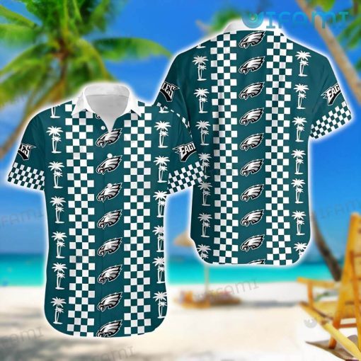 Eagles Hawaiian Shirt Coconut Check Pattern Philadelphia Eagles Gift