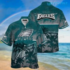 Eagles Hawaiian Shirt Coconut Pattern Big Logo Philadelphia Eagles Gift