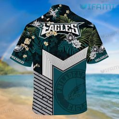 Eagles Hawaiian Shirt Flower Palm Leaf Philadelphia Eagles Present Back
