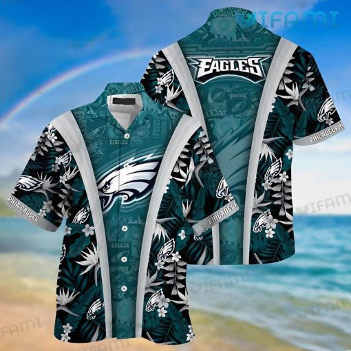 Eagles Hawaiian Shirt Flower Tropical Logo Philadelphia Eagles Gift