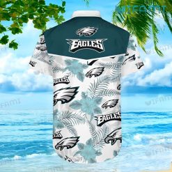 Eagles Hawaiian Shirt Hibiscus Palm Leaf Logo Philadelphia Eagles Gift